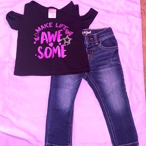 2T Angel Face shirt and 2T Cat&Jack jeans